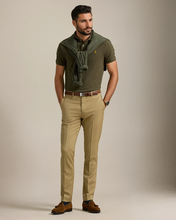 The Iconic Royce Polo - Moss Olive