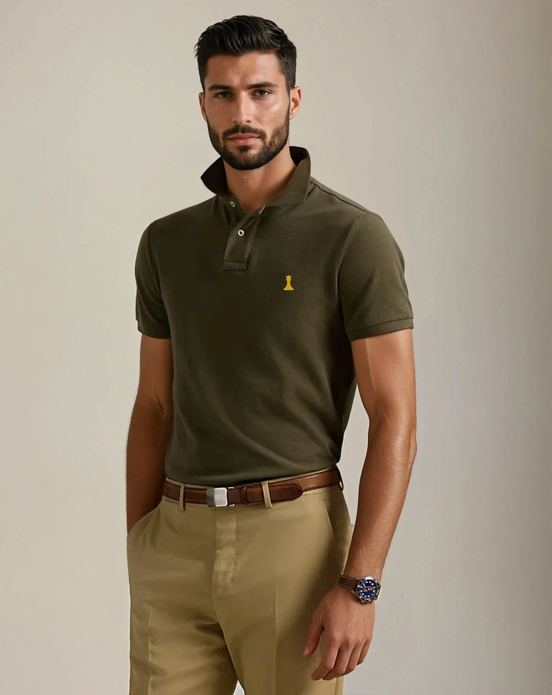 The Iconic Royce Polo - Moss Olive