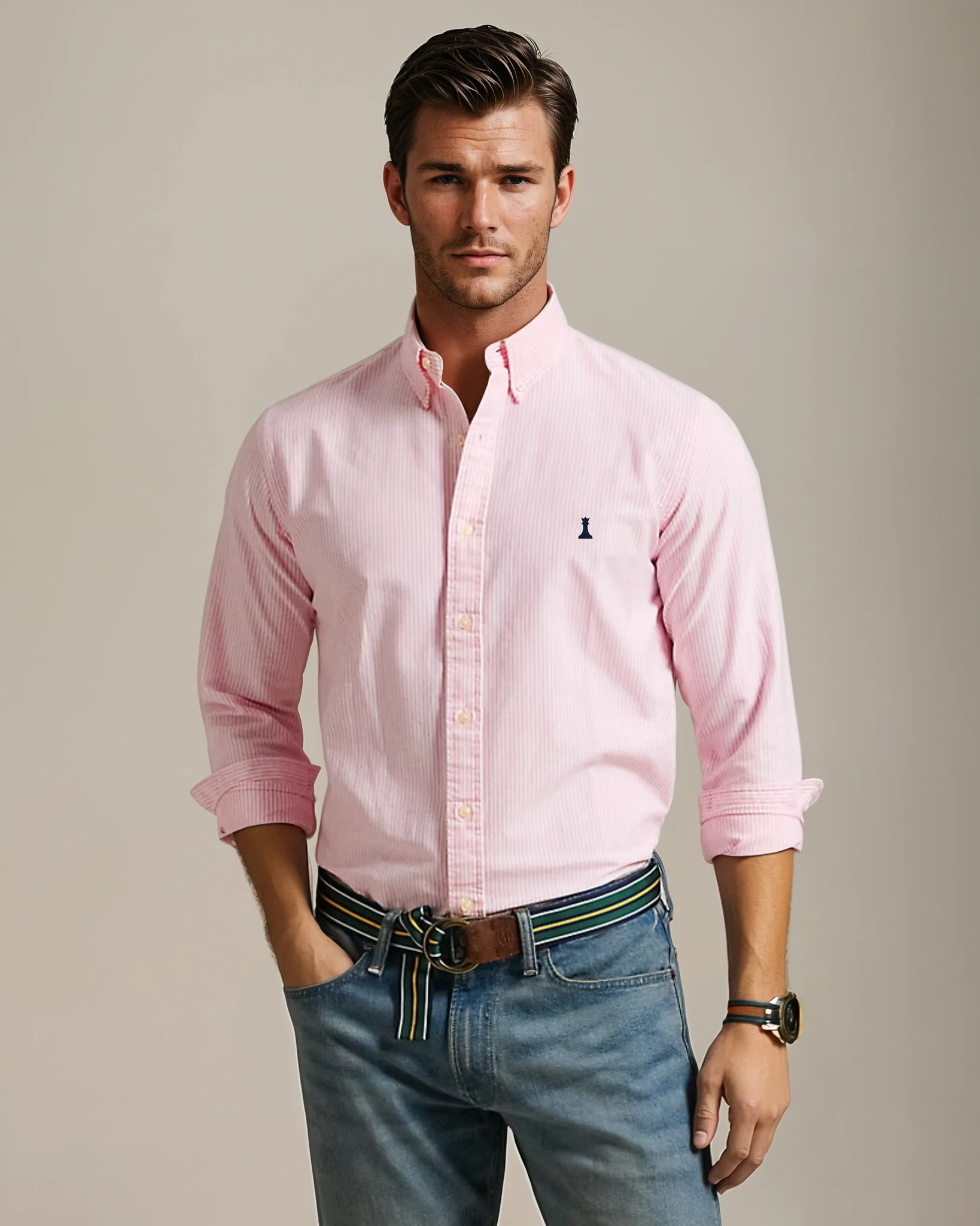 The Iconic Oxford Stripes- Pink Stripes